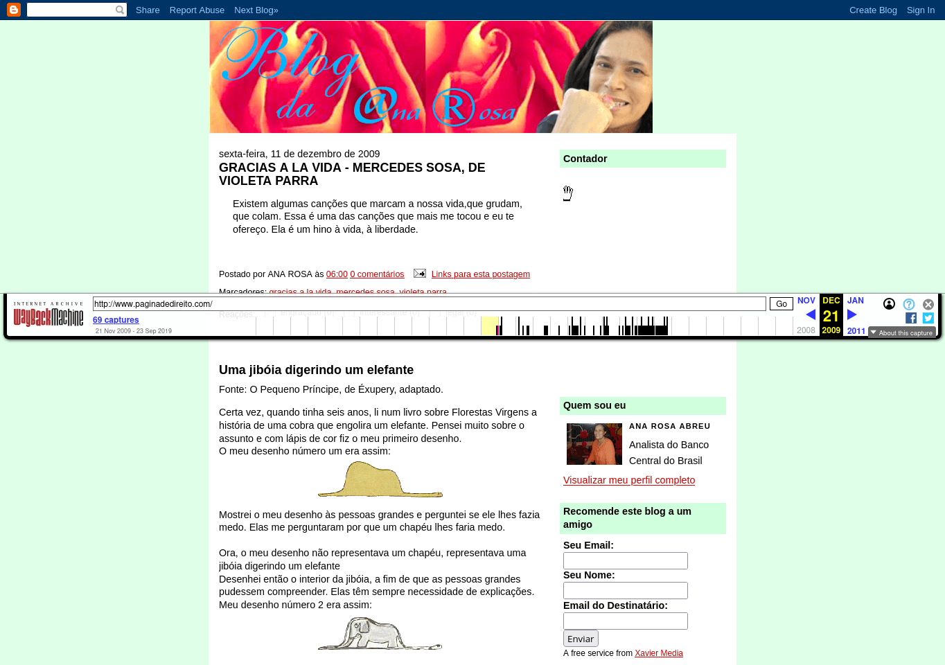 Imagem de Blog Google em 2009